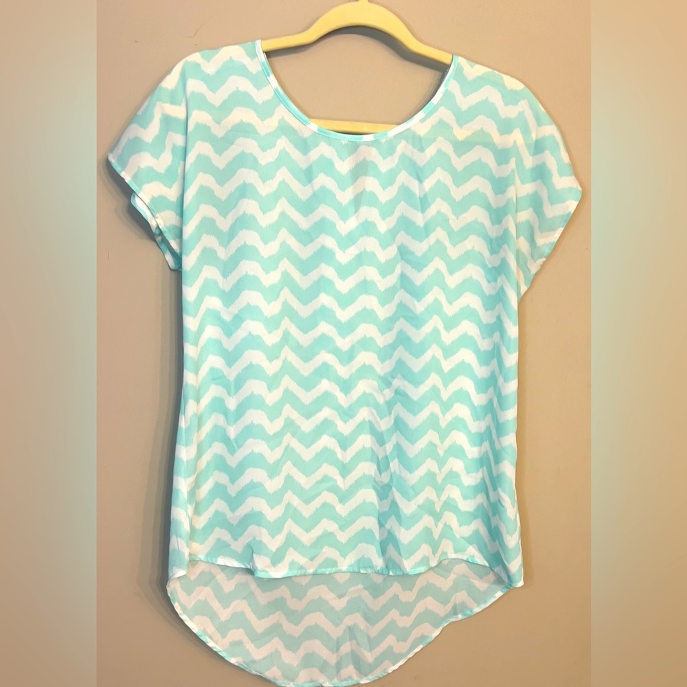 Chevron sheer shirt